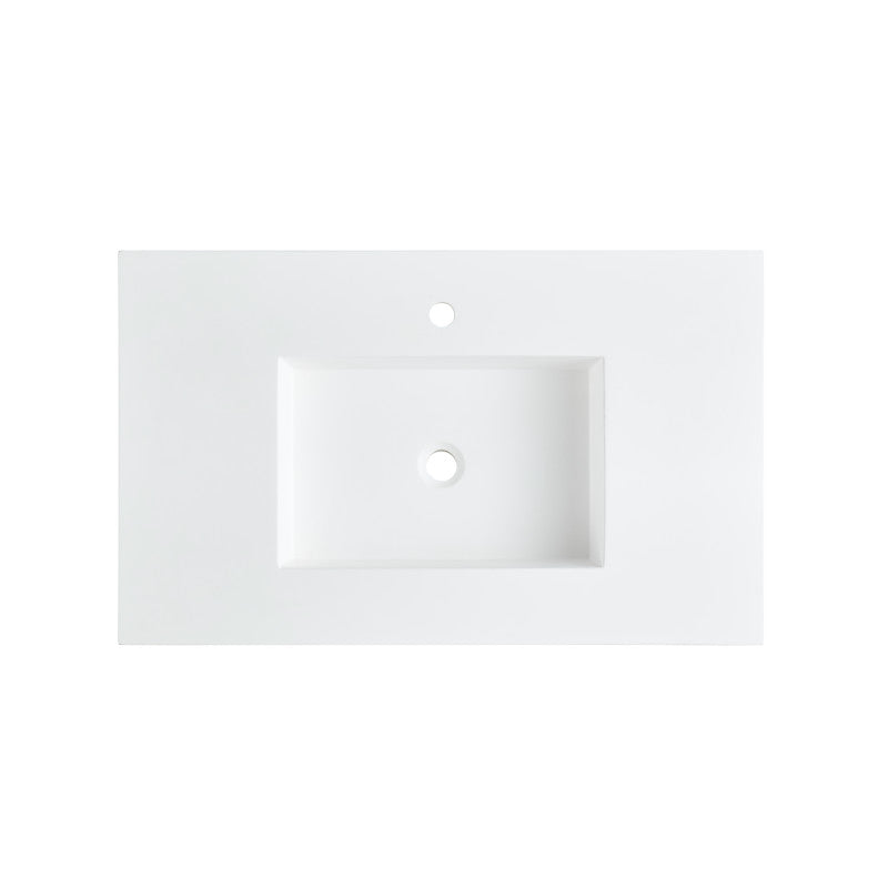 Ventura 36 in. Console Sink with Matte White Counter Top