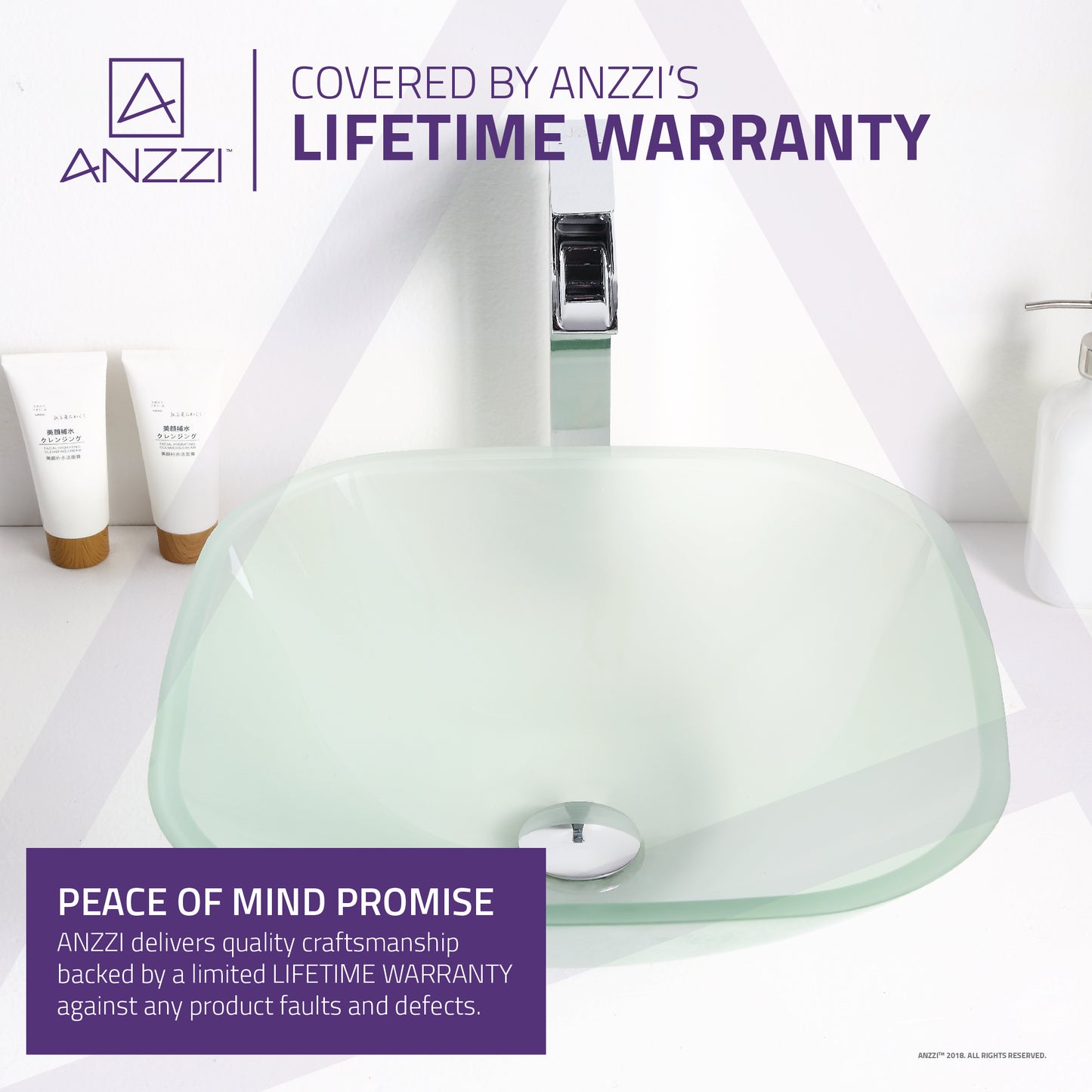 Victor Series Deco-Glass Vessel Sink in Lustrous Frosted Finish
