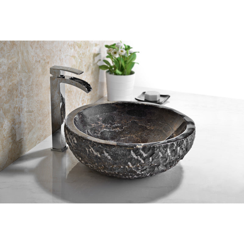 Umbral Ash Vessel Sink in Blue Stone