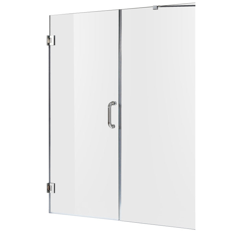 Consort Series 60 in. by 72 in. Frameless Hinged Alcove Shower Door with Handle