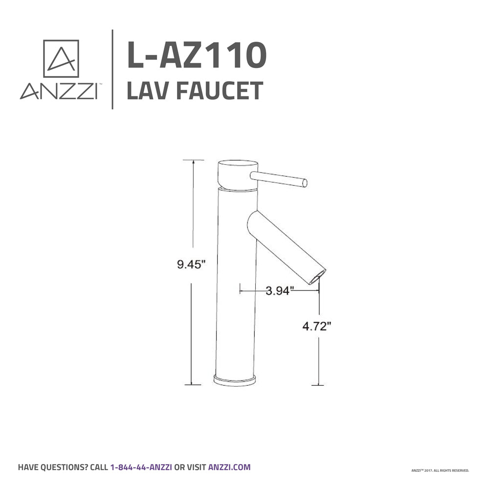 Valle Single Hole Single Handle Bathroom Faucet