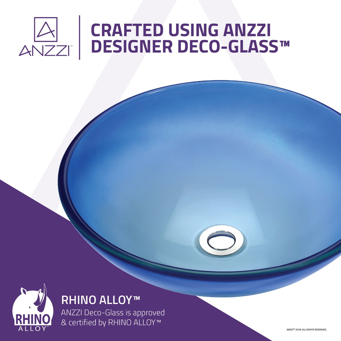 Tara Series Deco-Glass Vessel Sink