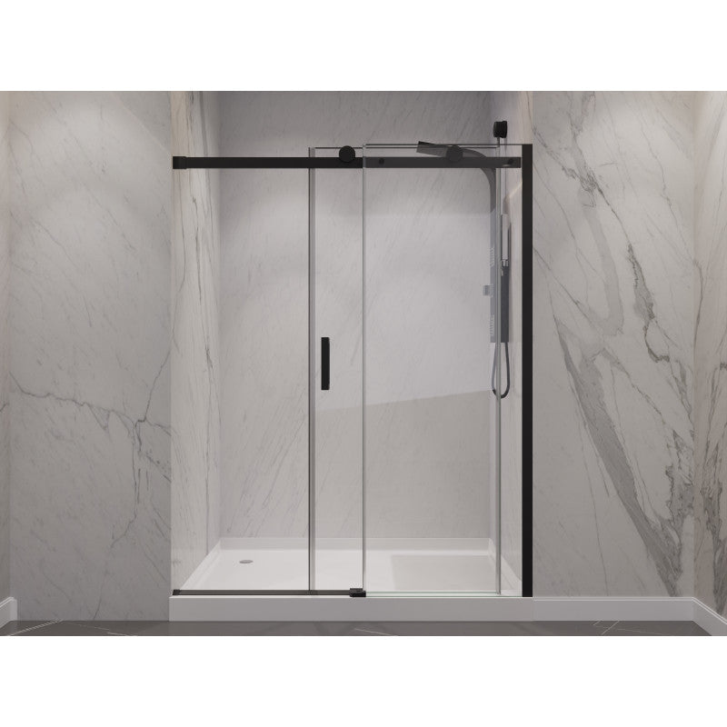 Rhodes Series 60 in. x 76 in. Frameless Sliding Shower Door with Handle