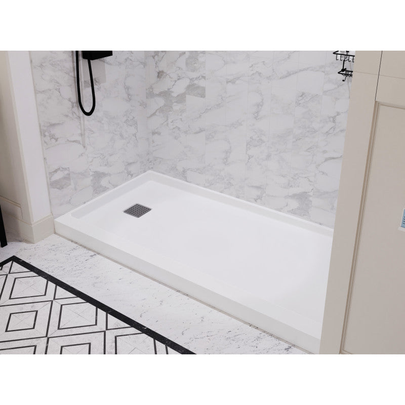 Alexander 60 in. x 30 in. Shower Base in White