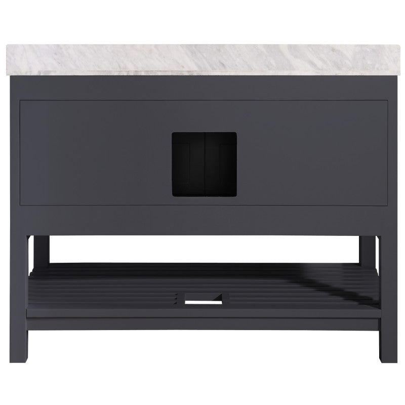 Montaigne 48 in. W x 22 in. D Bathroom Bath Vanity Set with Carrara Marble Top with White Sink