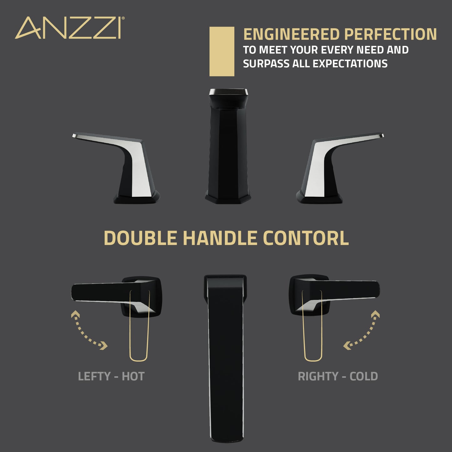 2-Handle 3-Hole 8 in. Widespread Bathroom Faucet With Pop-up Drain
