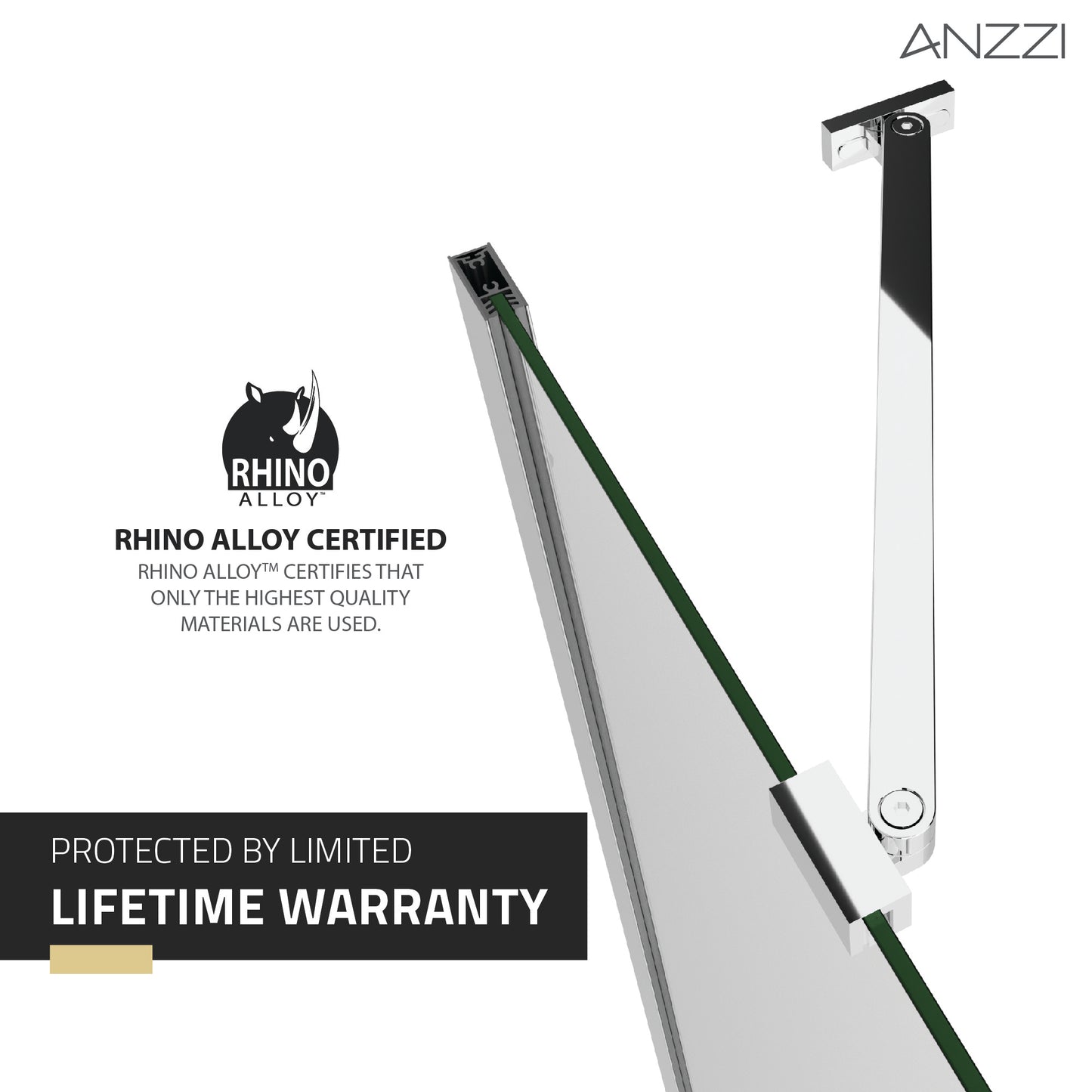 Romance 72-in. x 33.5-in. Frameless Swinging Shower Door