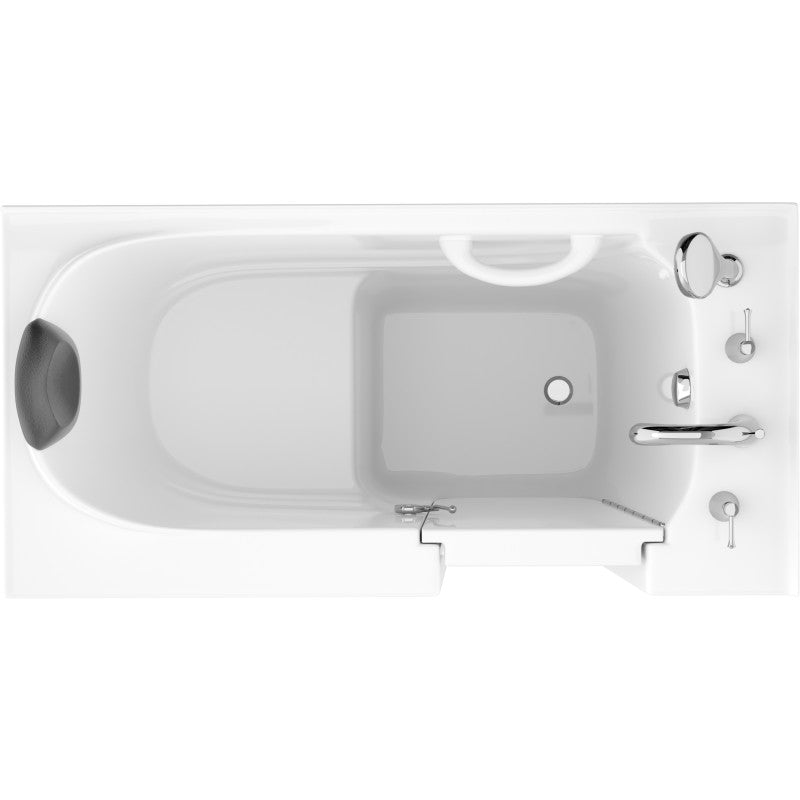 53 - 60 in. x 26 in. Right Drain Soaking Walk-in Tub in White
