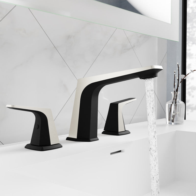 2-Handle 3-Hole 8 in. Widespread Bathroom Faucet With Pop-up Drain
