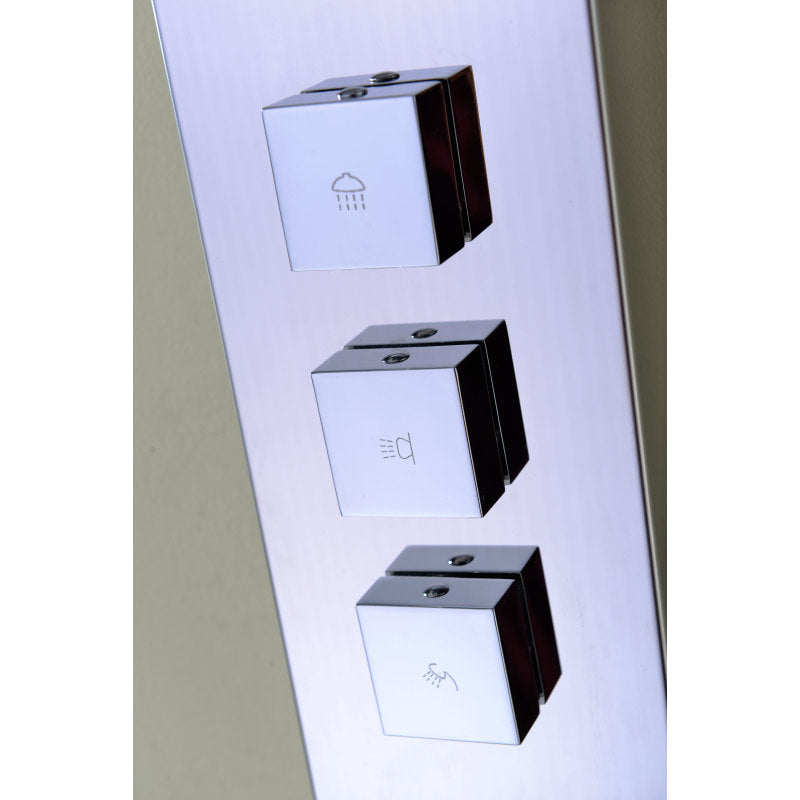 Lann 53 in. 3-Jetted Full Body Shower Panel with Heavy Rain Showerhead and Spray Wand in Chrome