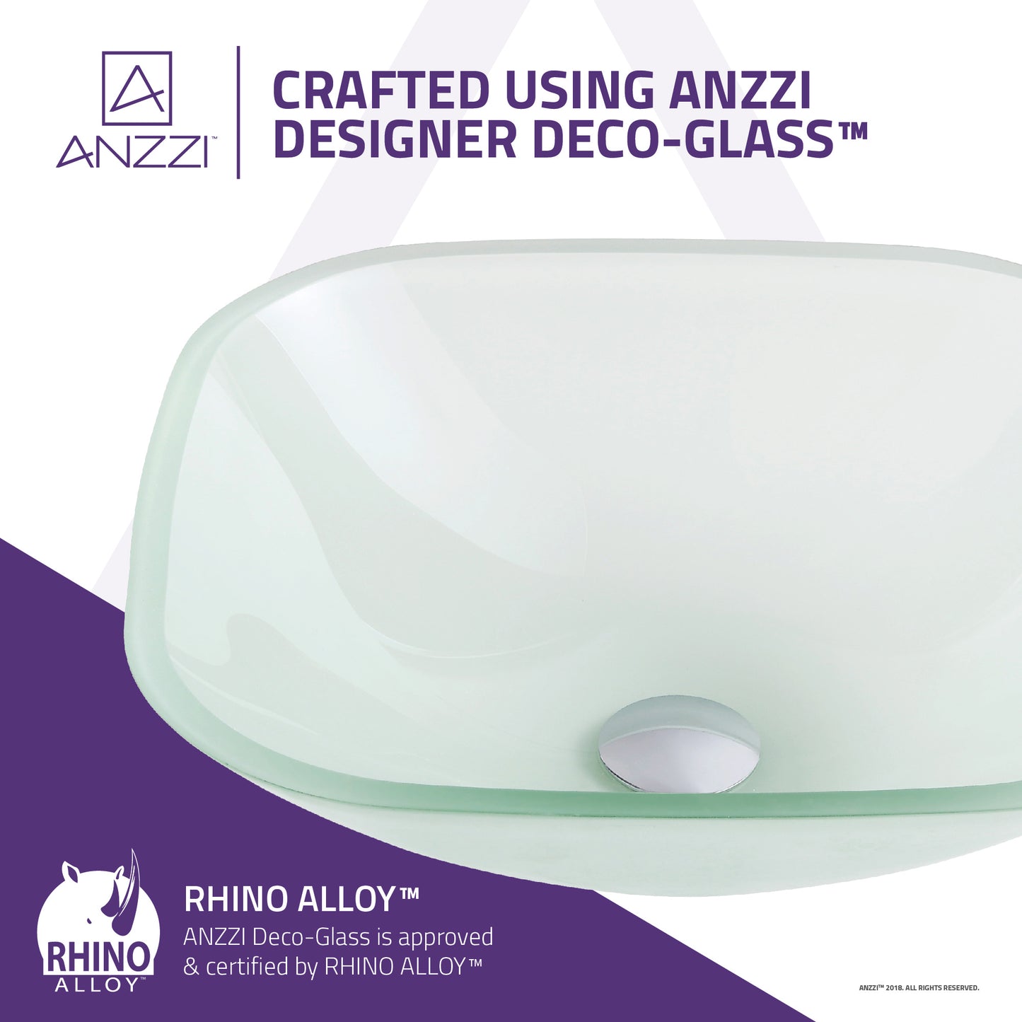 Victor Series Deco-Glass Vessel Sink in Lustrous Frosted Finish