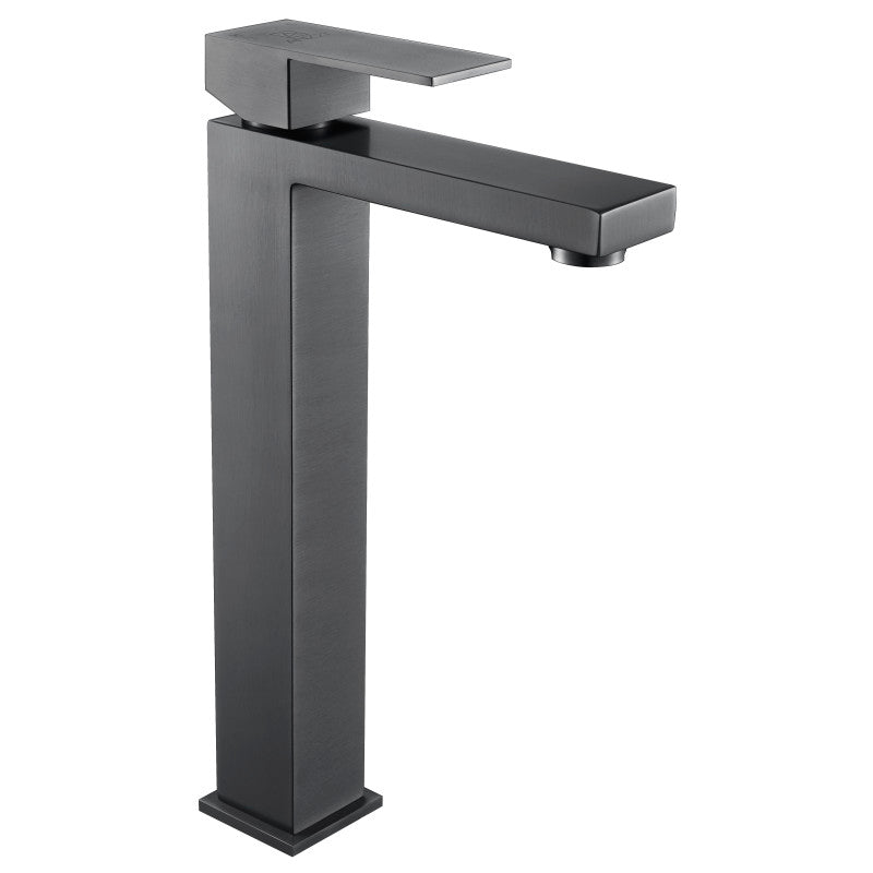 L-AZ096GM - Enti Series 1-Handle Lever Low Arc Single Hole Brass Vessel Sink Faucet with Rust Resistant Finish in Gun Metal