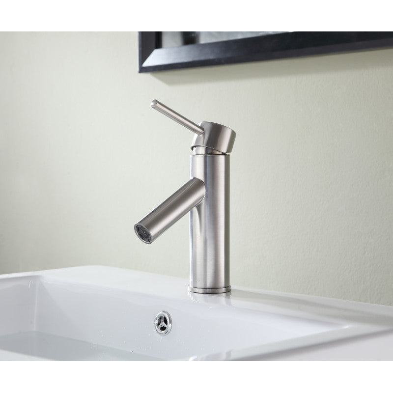 L-AZ109BN - Valle Single Hole Single Handle Bathroom Faucet in Brushed Nickel