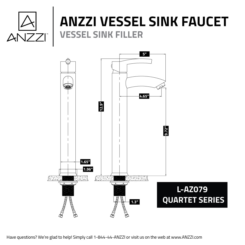 Quartet Single Hole Single-Handle Bathroom Faucet
