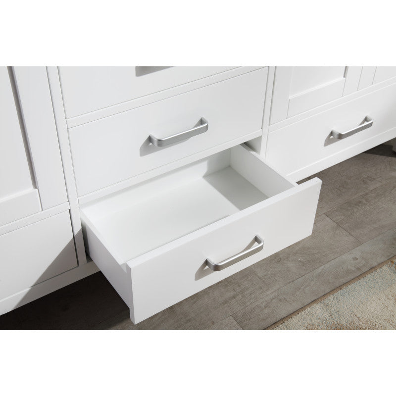 Chateau 72 in. W x 22 in. D Bathroom Vanity Set with Carrara Marble Top with White Sink