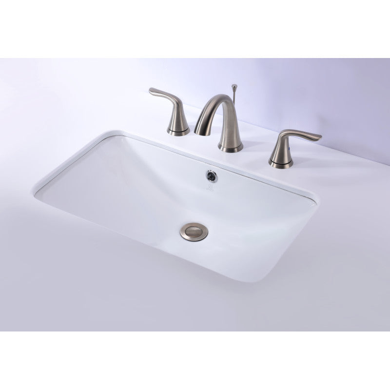 Lanmia Series 24 in. Ceramic Undermount Sink Basin in White