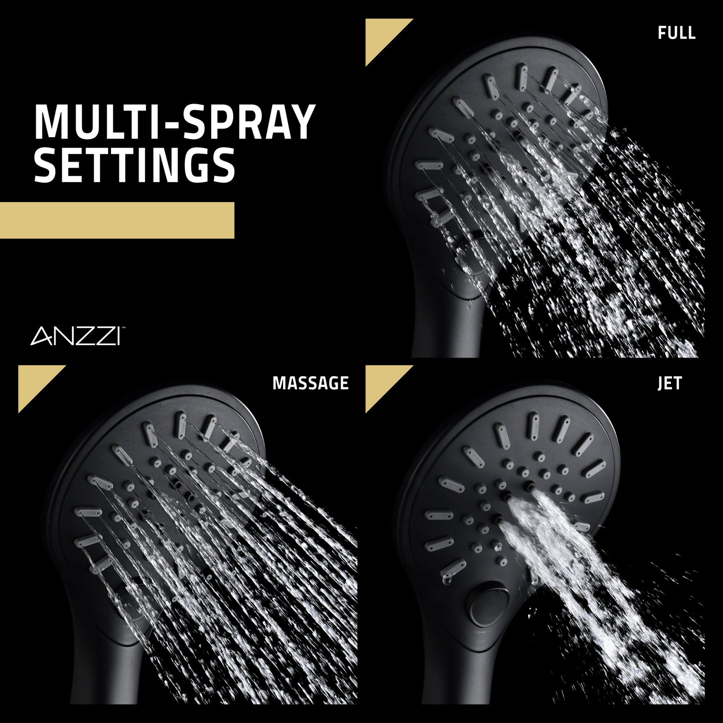 Magnetic Valkyrie Multi-Spray Retro-Fit 7.48 in. Dual Wall Mount Fixed and Handheld Shower Head with Magna-Diverter