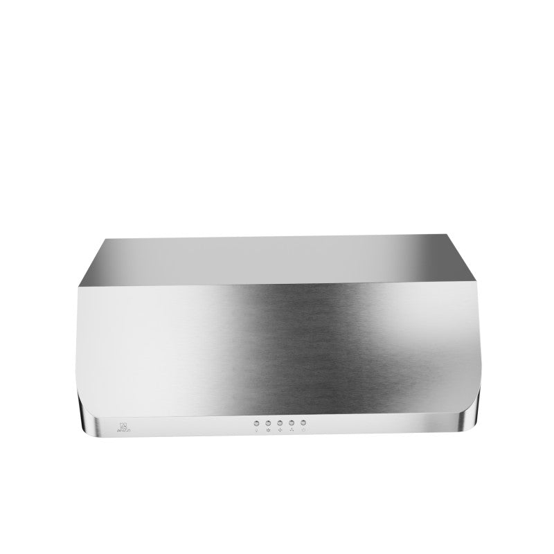 Under Cabinet Range Hood 36 inch | Ducted / Ductless Convertible Kitchen over Stove Vent | Washable Baffle filter, LED Lights & Stainless Steel Finish | RH-AZ2590PSS