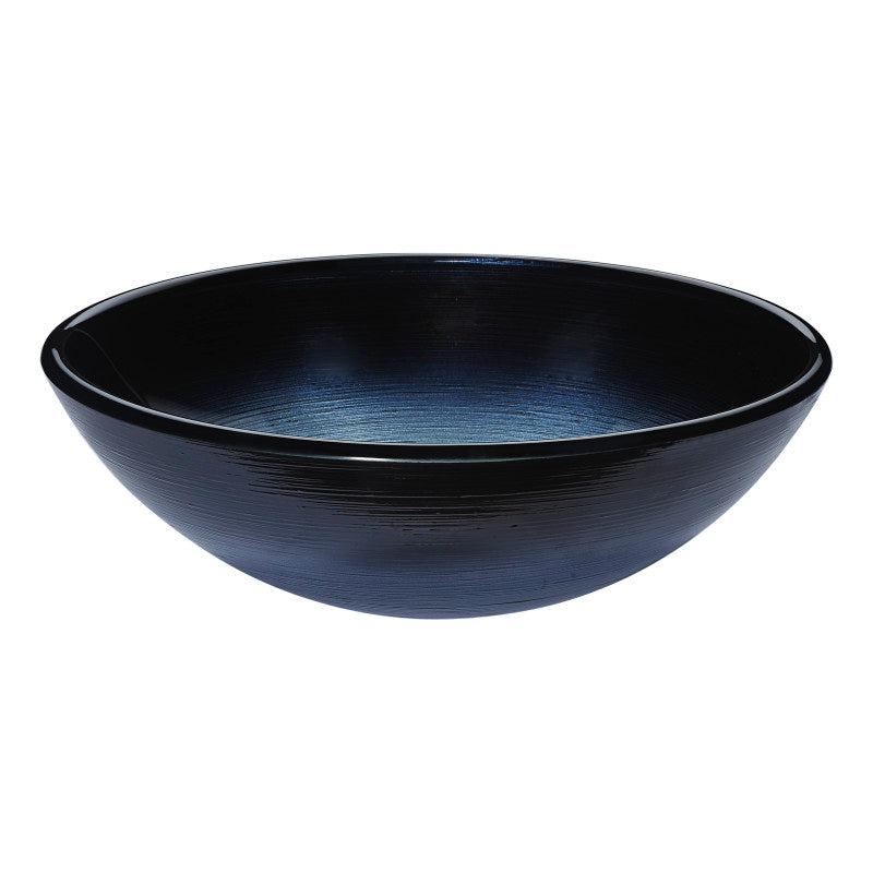 LS-AZ8223 - Gardena Series 17 in. Bathroom Vessel Sink with Scratch-Tough and Stain-Resistant Surface in Brushed Dusk Glass