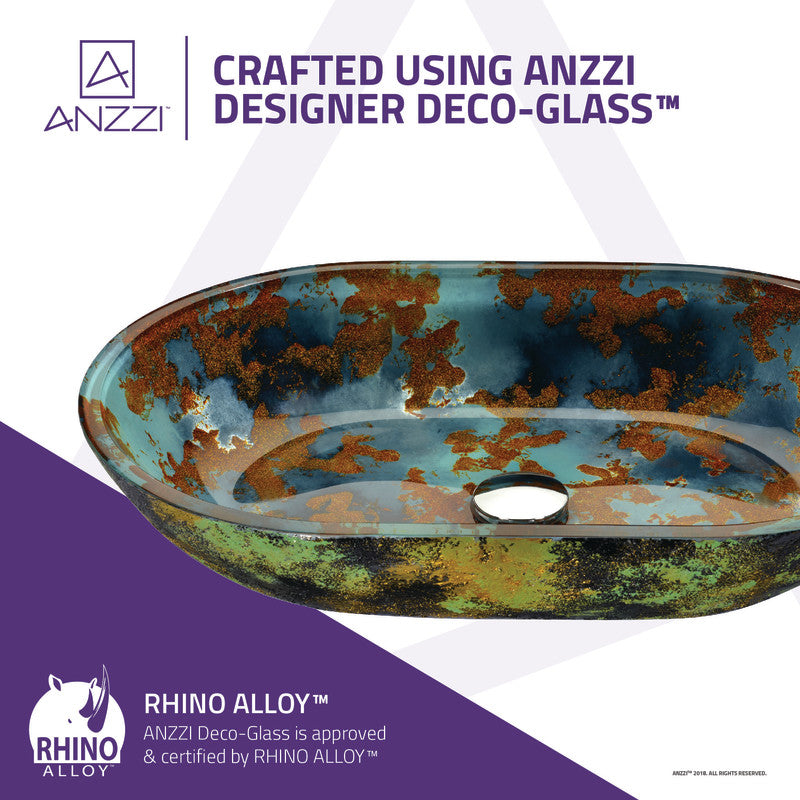 Avao Series Vessel Sink in Panye Blue