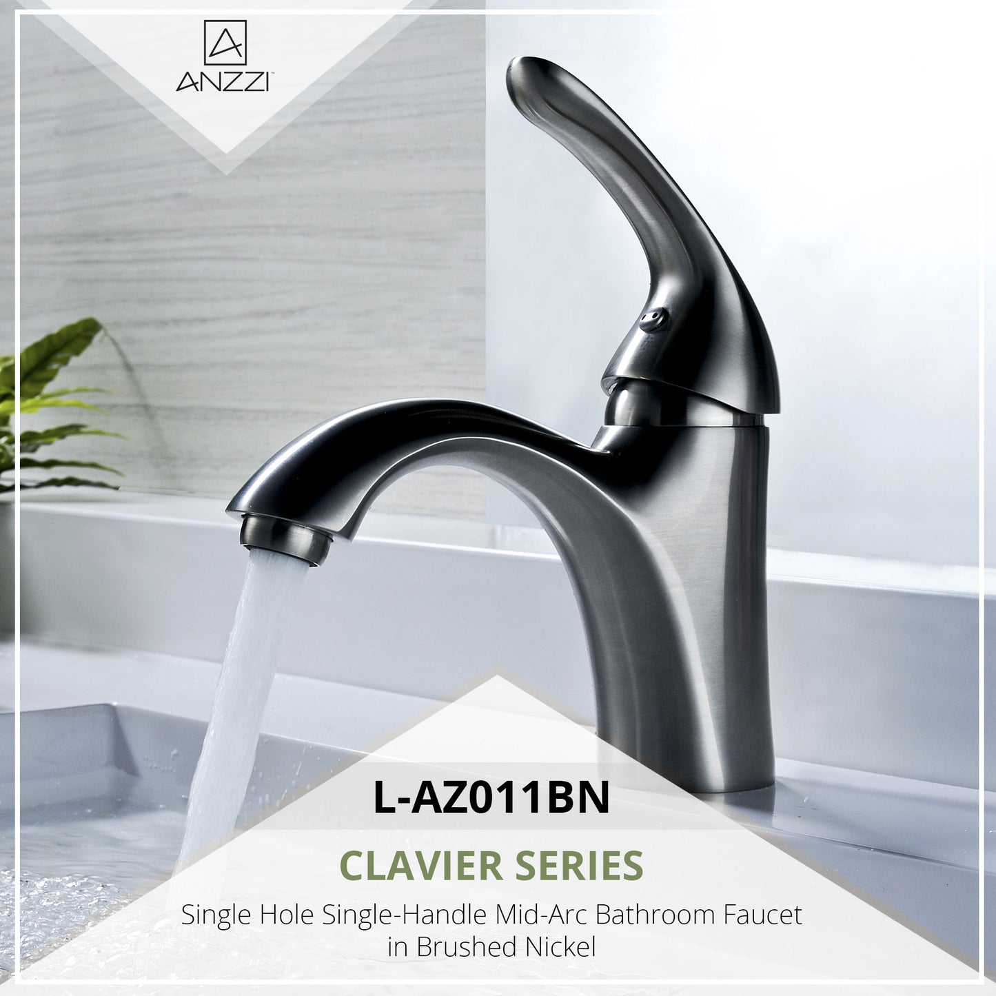 Clavier Series Single Hole Single-Handle Mid-Arc Bathroom Faucet