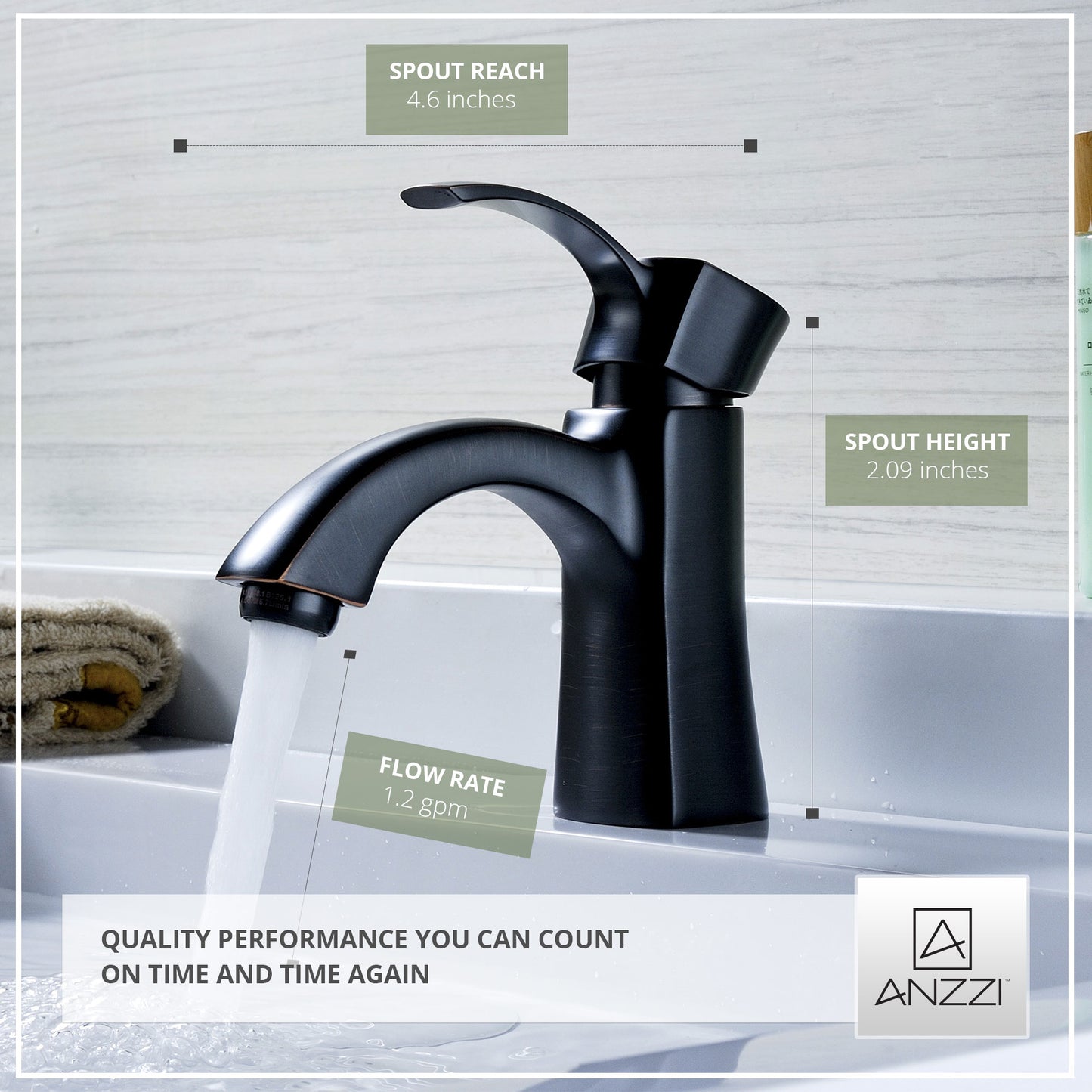 Alto Series Single Hole Single-Handle Mid-Arc Bathroom Faucet