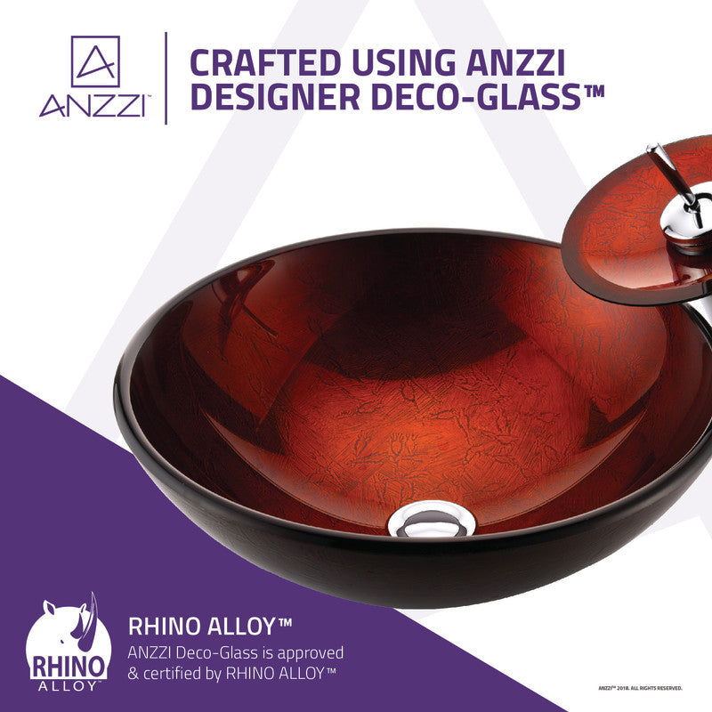 Arc Series Vessel Sink in Layered Amber