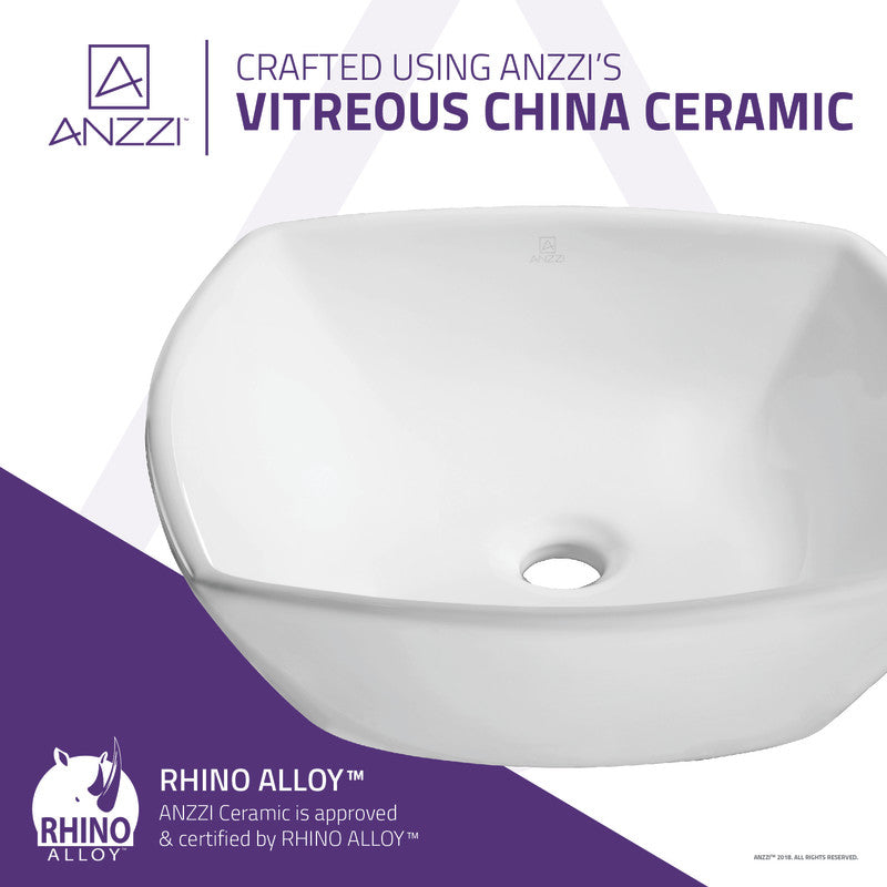 Deux Series Ceramic Vessel Sink in White