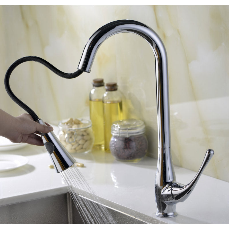 VANGUARD Undermount 30 in. Single Bowl Kitchen Sink with Singer Faucet