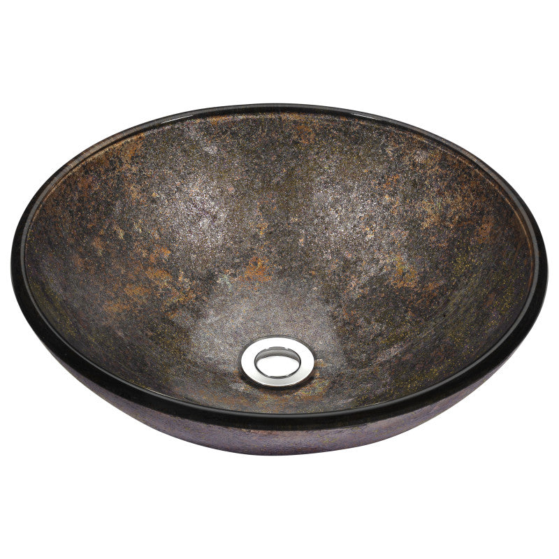 LS-AZ8190 - Tara Series Deco-Glass Vessel Sink in Stellar Burst