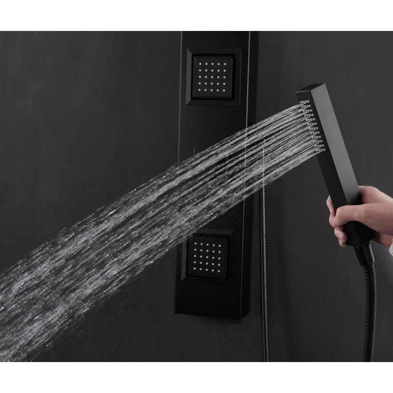 Aura 2-Jetted Shower Panel with Heavy Rain Shower & Spray Wand