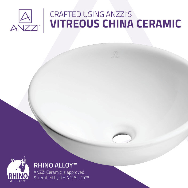 Deux Series Ceramic Vessel Sink in White