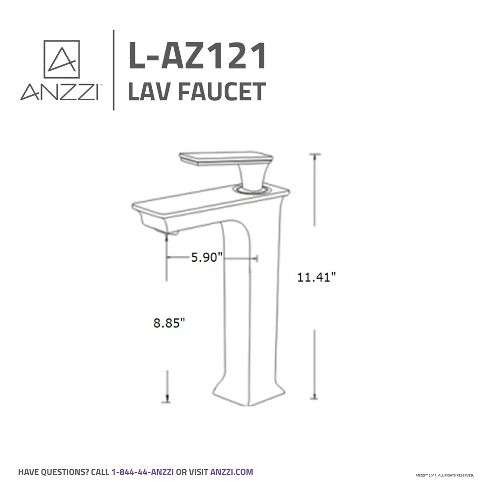 Saunter Single Hole Single-Handle Vessel Bathroom Faucet