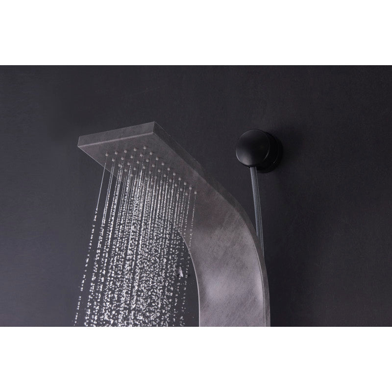 Aura 2-Jetted Shower Panel with Heavy Rain Shower & Spray Wand