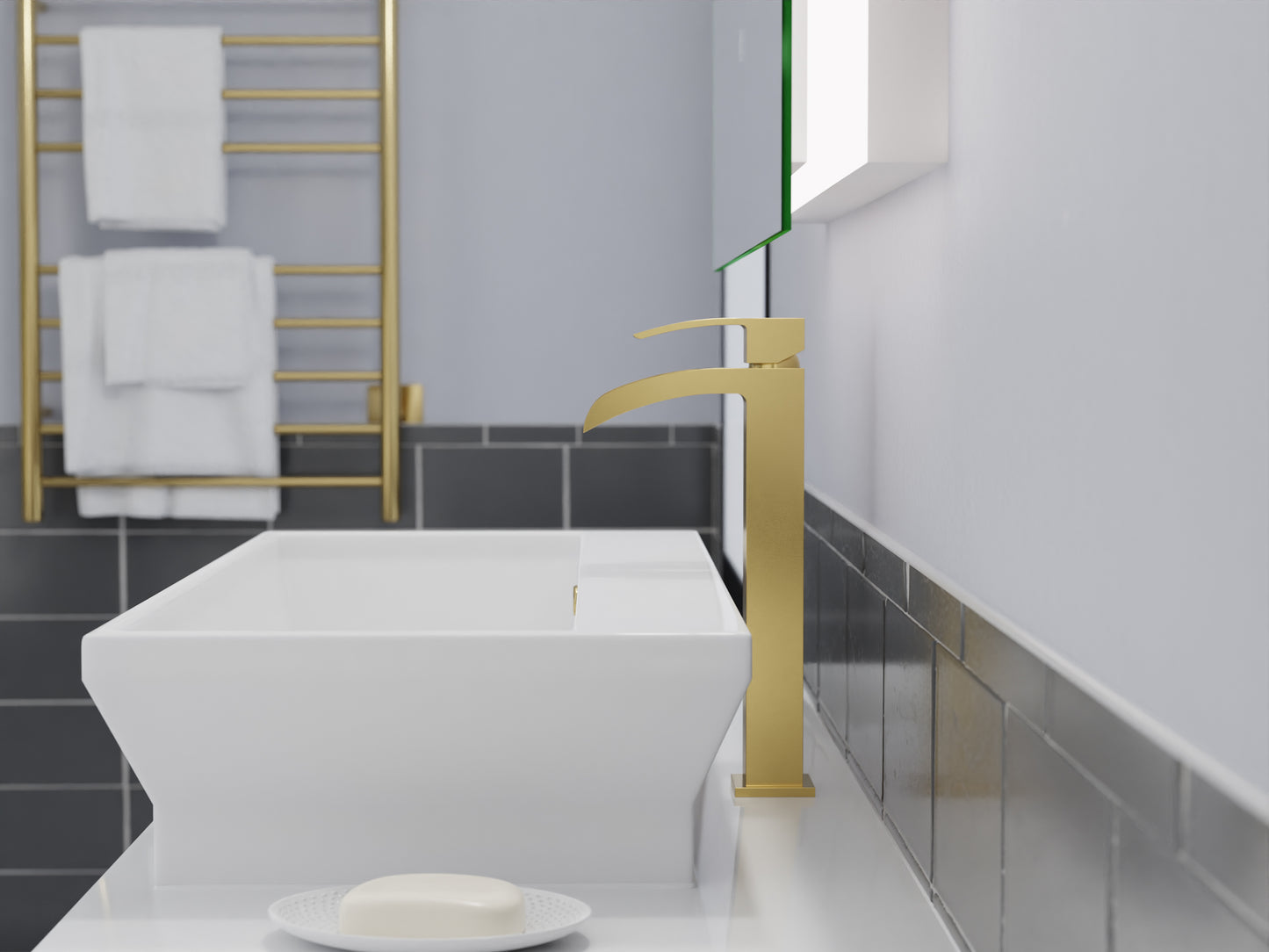 Key Series Single Hole Single-Handle Vessel Bathroom Faucet