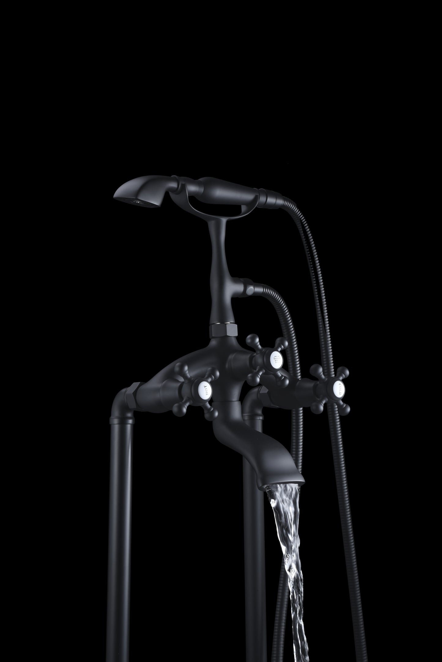 Tugela 3-Handle Claw Foot Tub Faucet with Hand Shower