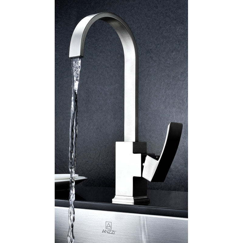 VANGUARD Undermount Stainless Steel 23 in. Single Bowl Kitchen Sink and Faucet Set with Opus Faucet
