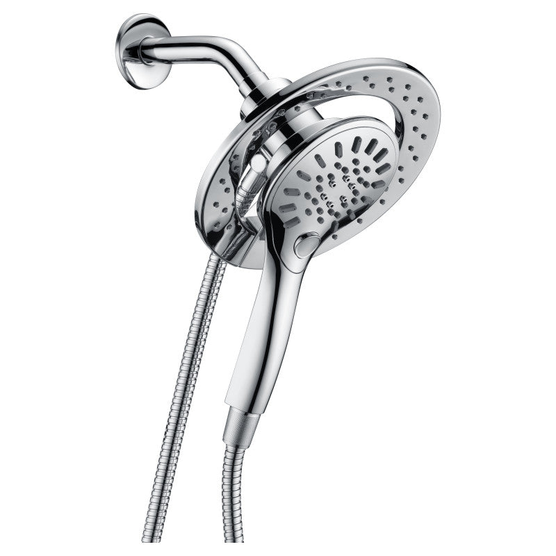 SH-AZ067CH - Valkyrie Retro-Fit 3-Spray Patterns with 7.48 in. Wall Mounted Dual Shower Heads with Magnetic Divert in Polished Chrome