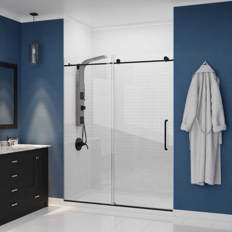SP-AZ078GM - Aura 2-Jetted Shower Panel with Heavy Rain Shower & Spray Wand in Grey Marble