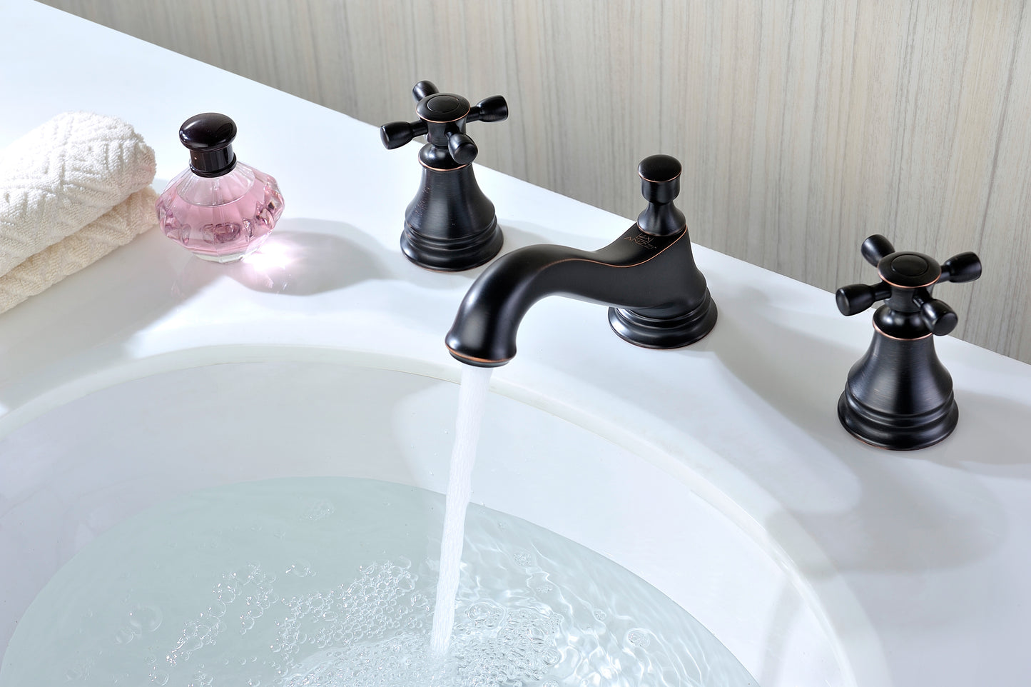 Melody Series 8 in. Widespread 2-Handle Mid-Arc Bathroom Faucet