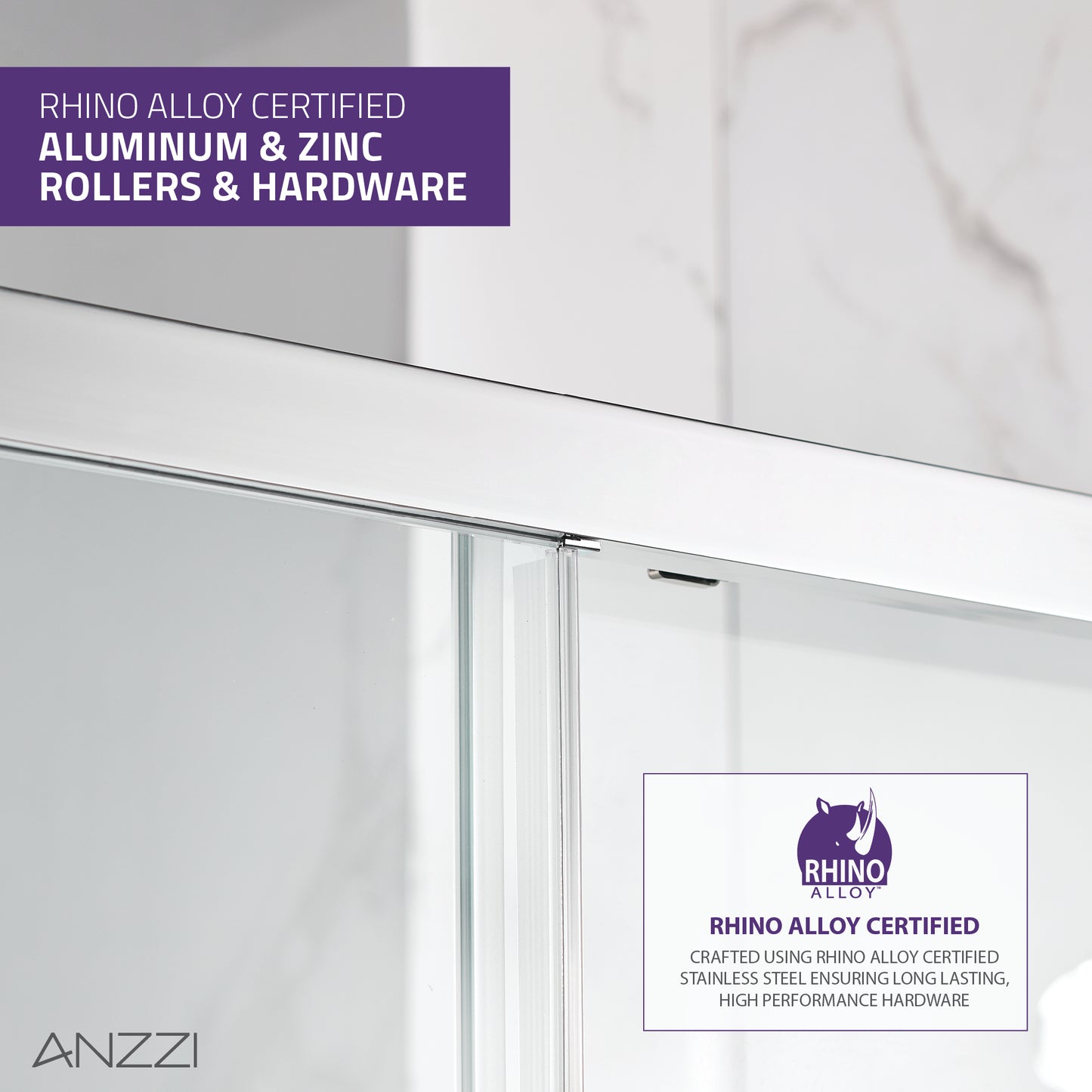 Halberd 48 in. x 72 in. Framed Shower Door with TSUNAMI GUARD