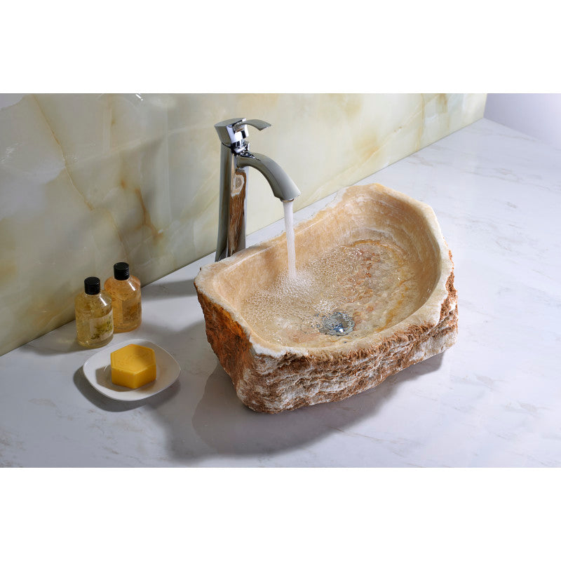 Daniil Vessel Sink in Dark Honey Onyx
