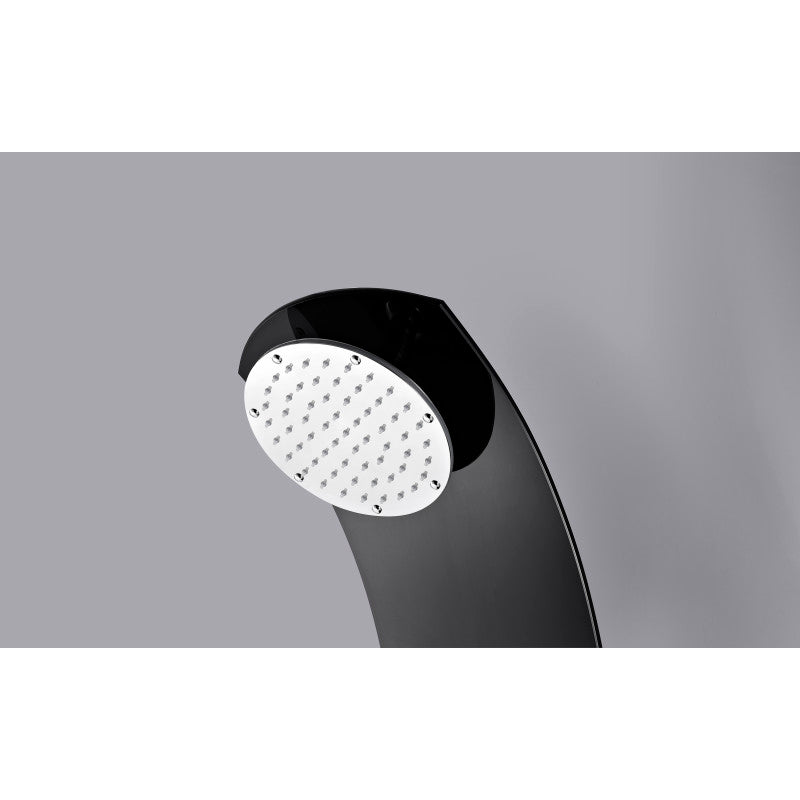 Llano Series 56 in. Full Body Shower Panel System with Heavy Rain Shower and Spray Wand in Black