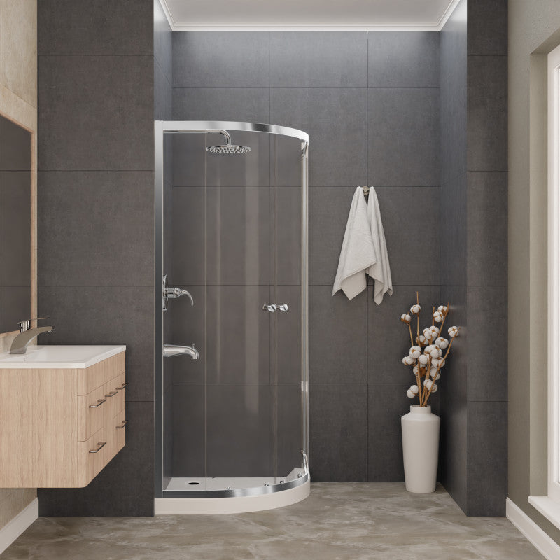Mare 35 in. x 76 in. Framed Shower Enclosure with TSUNAMI GUARD