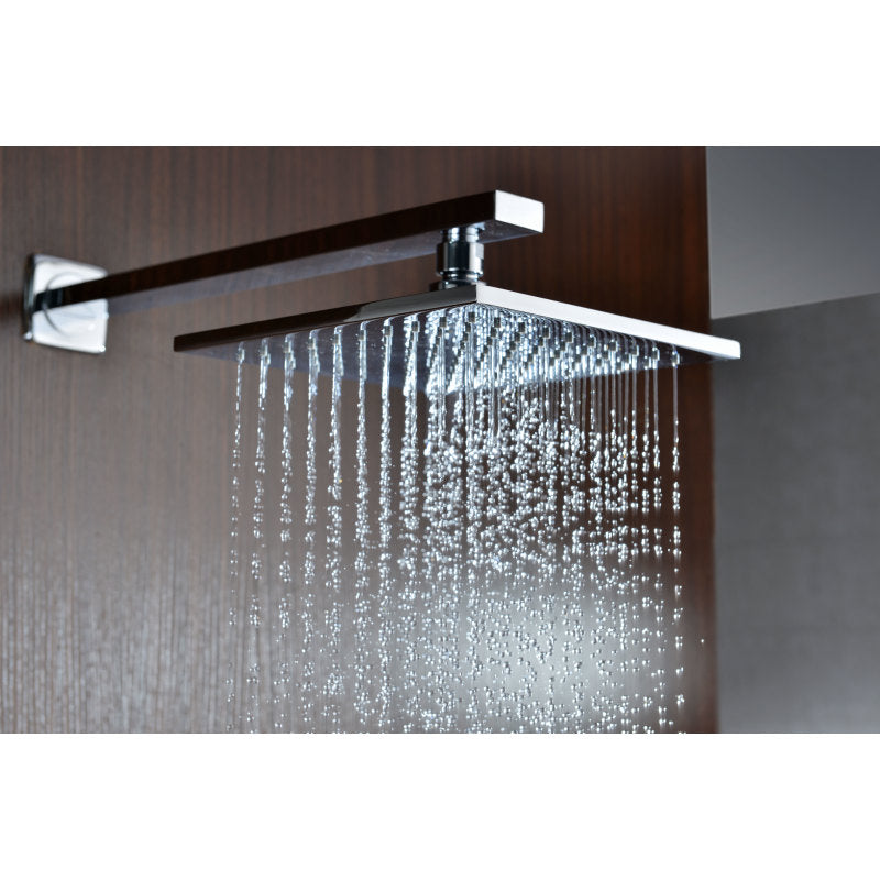 Spirito Series Single Handle Wall Mounted Showerhead and Bath Faucet Set in Polished Chrome