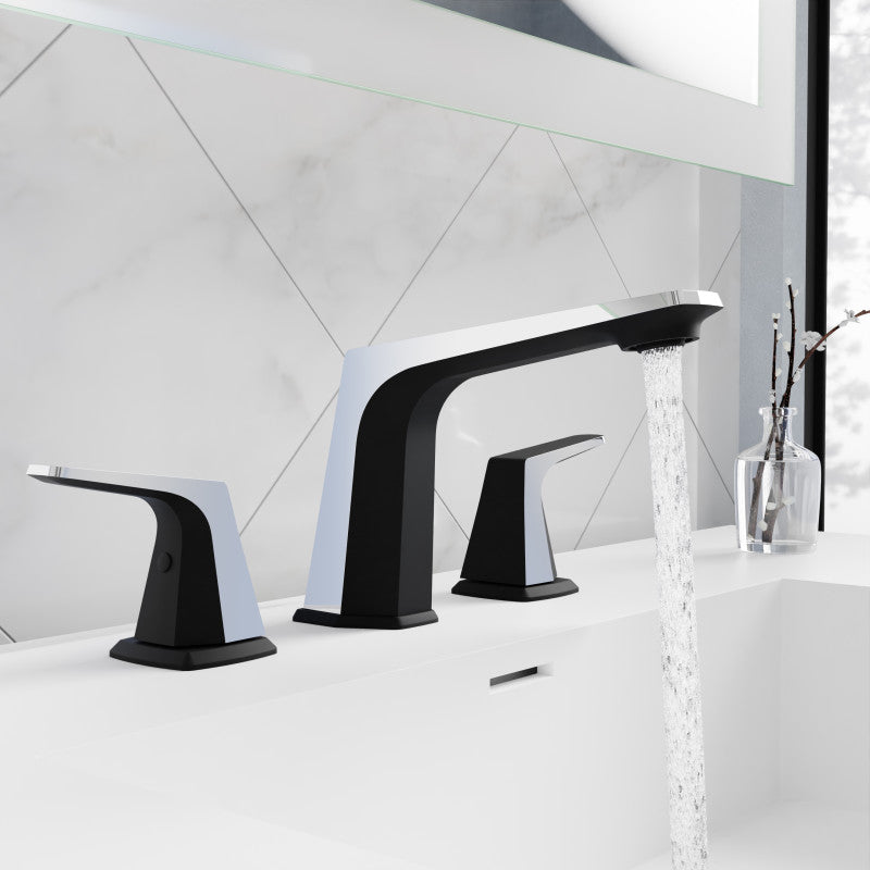2-Handle 3-Hole 8 in. Widespread Bathroom Faucet With Pop-up Drain