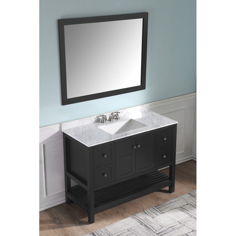 Montaigne 48 in. W x 22 in. D Bathroom Bath Vanity Set with Carrara Marble Top with White Sink