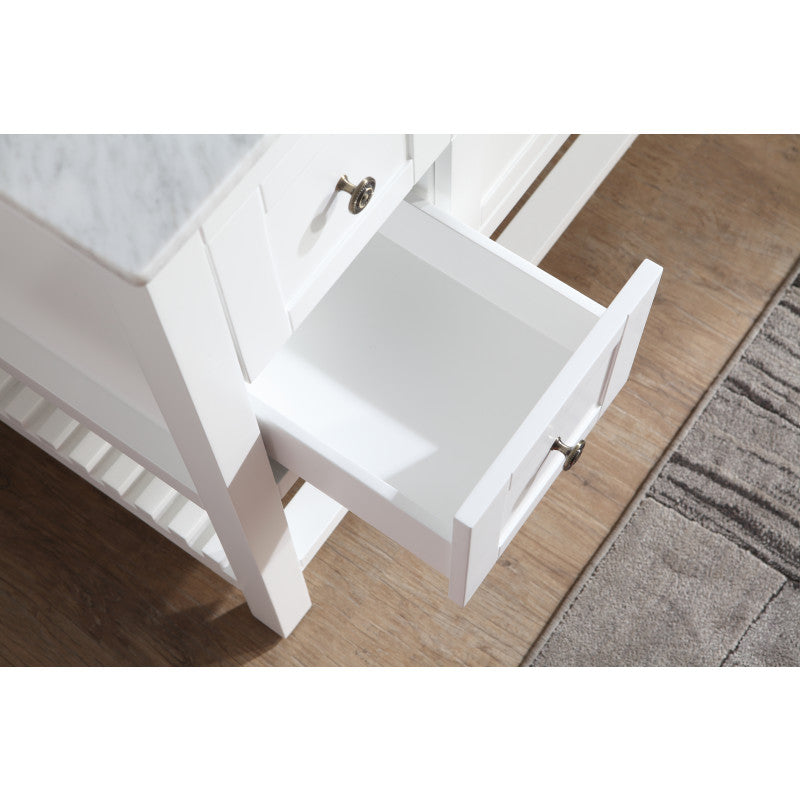 Montaigne 48 in. W x 22 in. D Bathroom Bath Vanity Set with Carrara Marble Top with White Sink