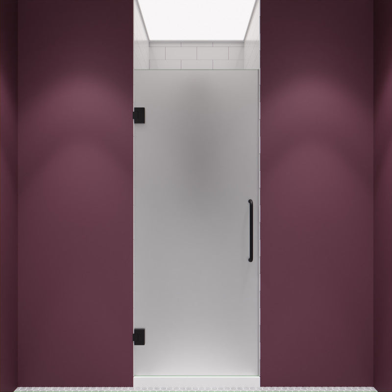 Passion Series 24 in. by 72 in. Frameless Hinged shower door with Handle