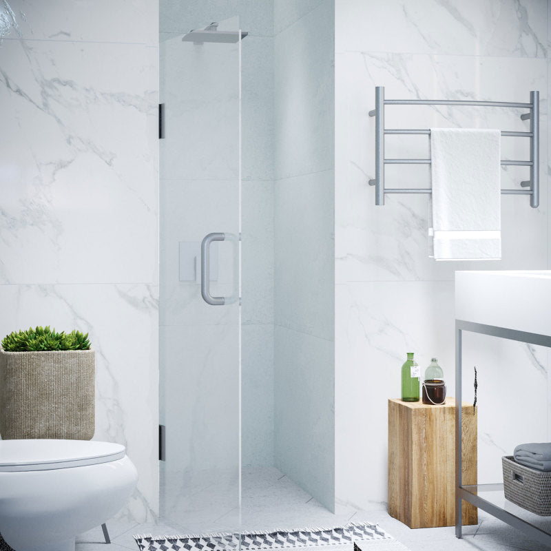 Passion Series 24 in. by 72 in. Frameless Hinged shower door with Handle